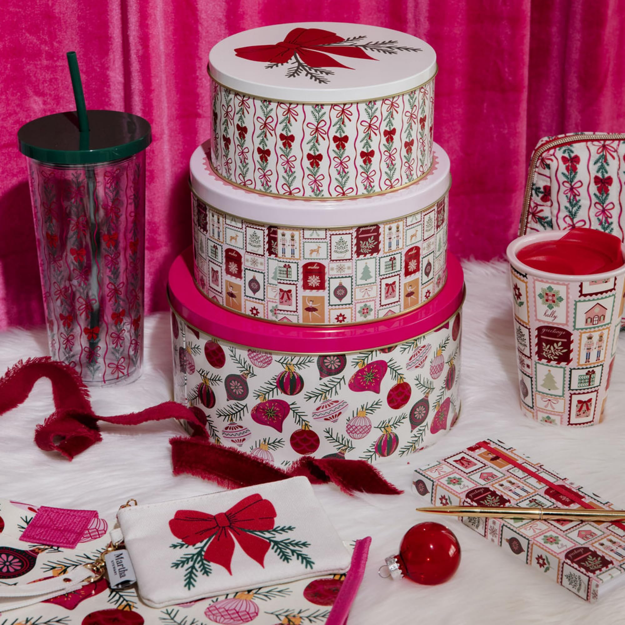 Martha Stewart tins filled with homemade cookies showing ready-to-give packaging advantage