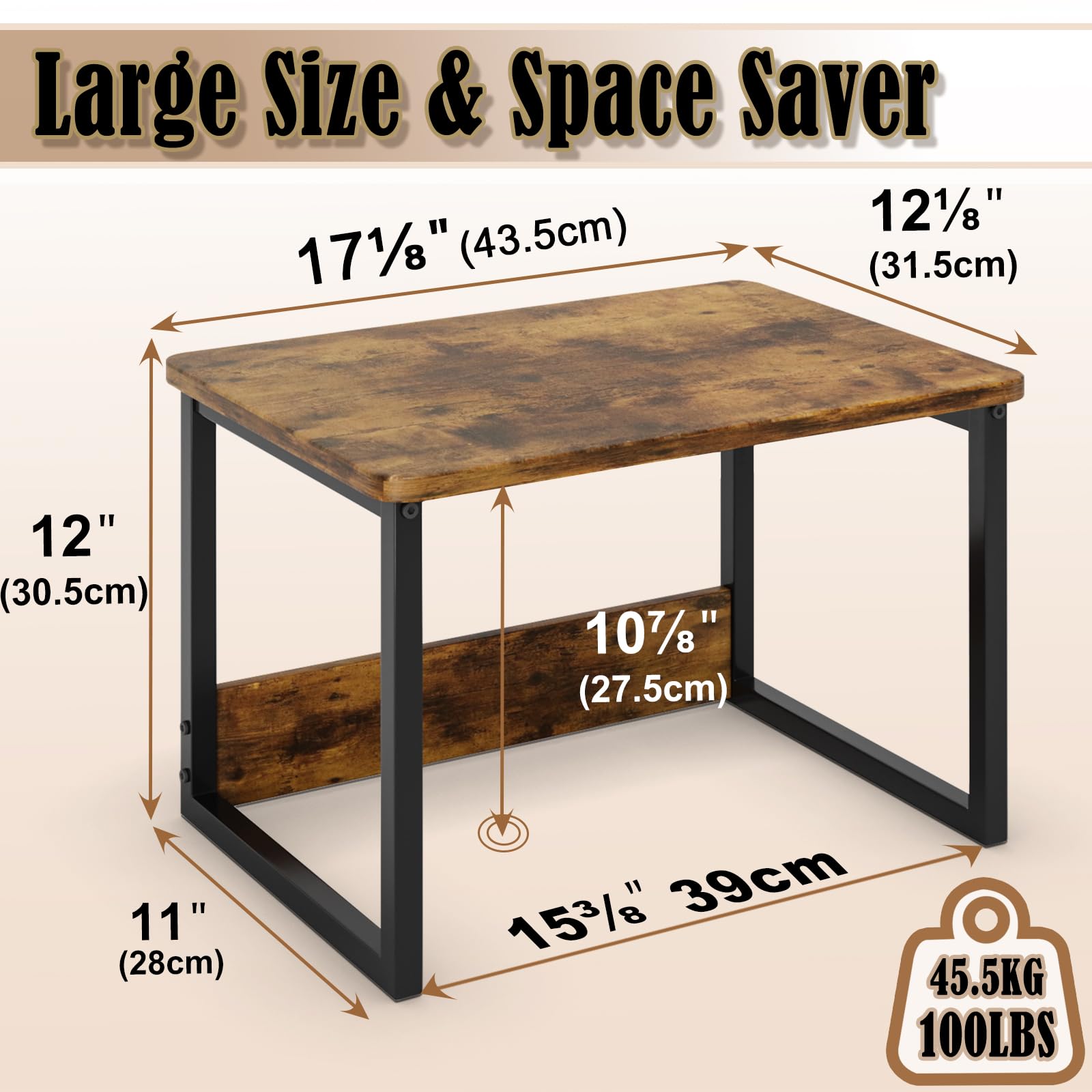 MARTY as office printer riser improving desk organization and ergonomics