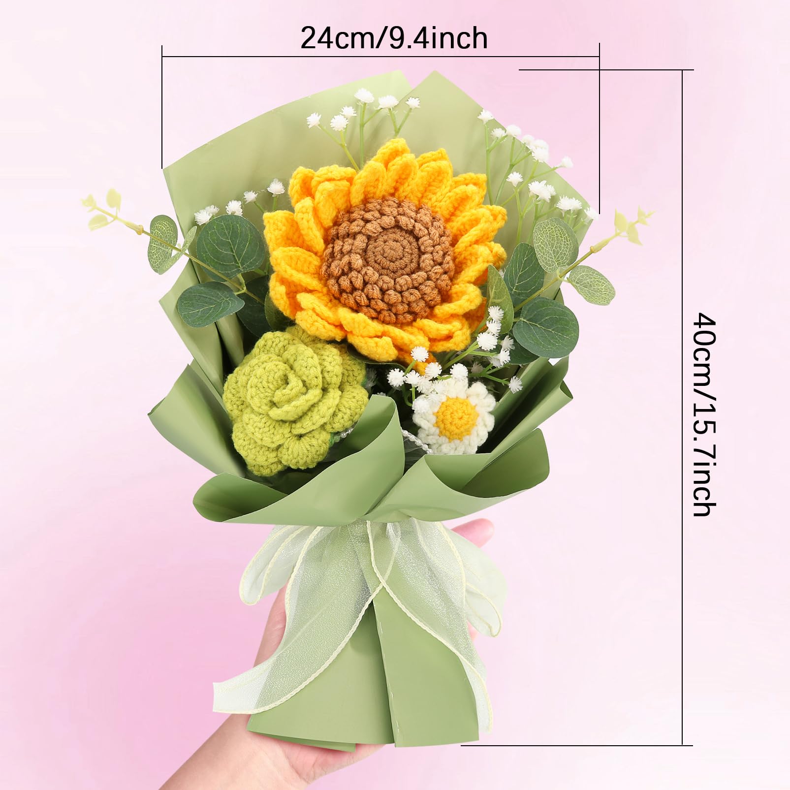 Marvogo hand holding bouquet showing scale and easy trim customization benefit