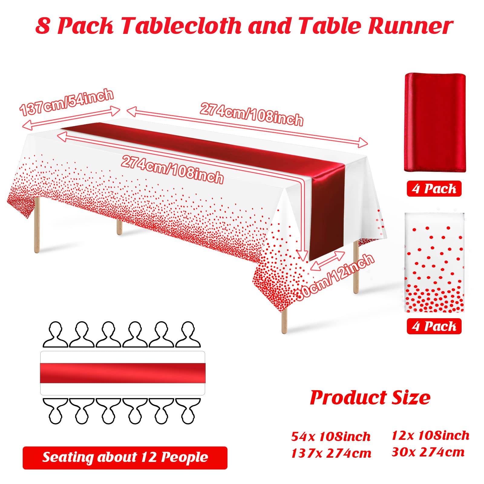 MASHAN close-up red foil polka dots highlighting shine and durability