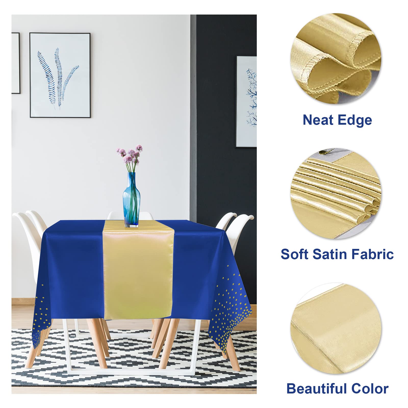 MASHAN satin runner texture detail highlighting smooth, wrinkle-resistant finish