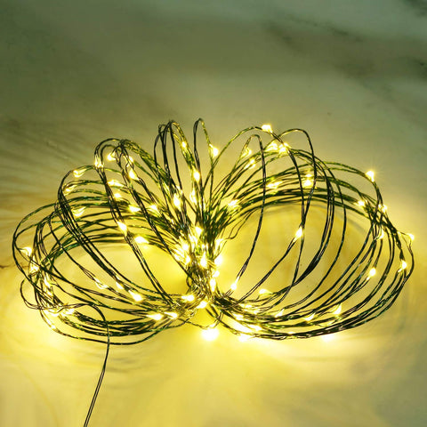 MASHANG close-up of 50 micro LEDs showing delicate warm white glow benefit