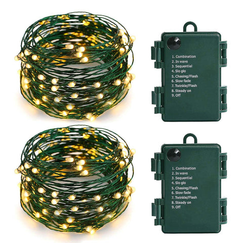 MASHANG front packaging showing two 18ft warm white LED strands and features