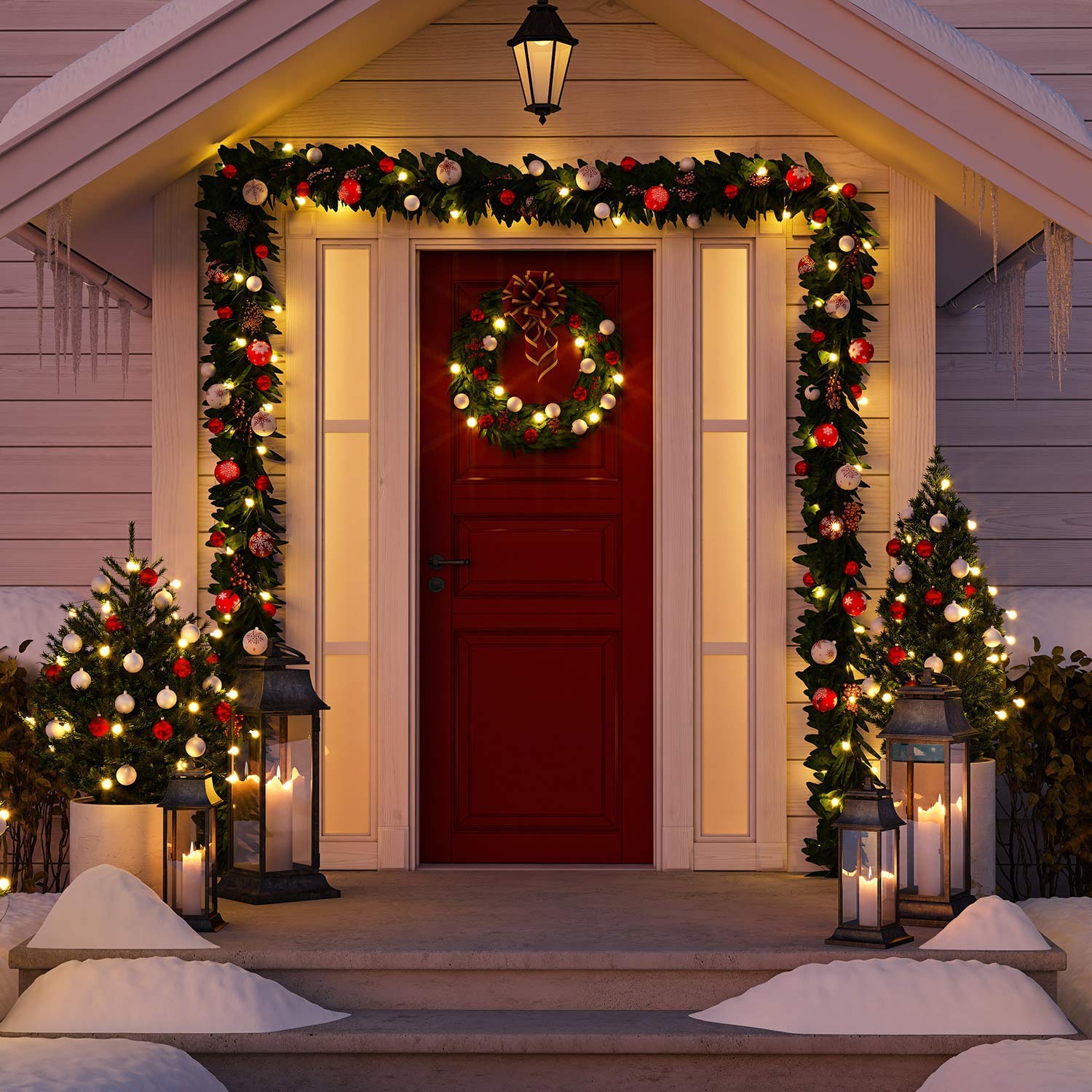 MASHANG lights wrapped in a Christmas tree creating hidden-wire festive glow