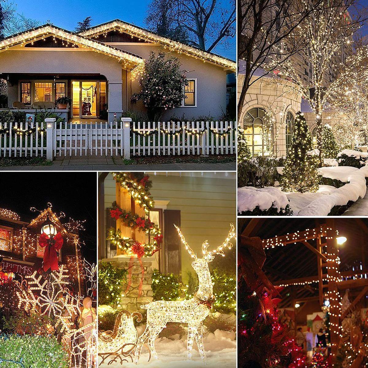 MASHANG outdoor patio at night with lights creating cozy, weatherproof atmosphere