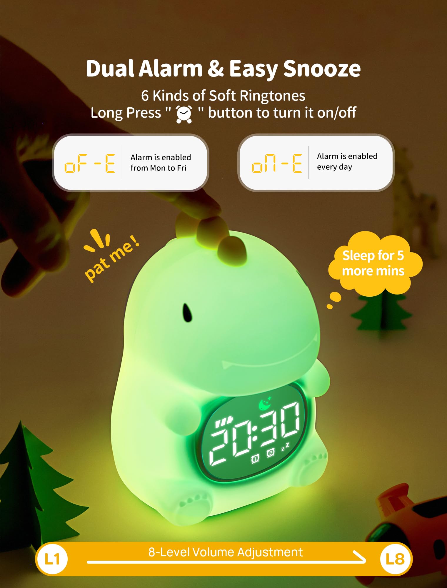 MASHI glow with seven color options illustrating customizable night light comfort