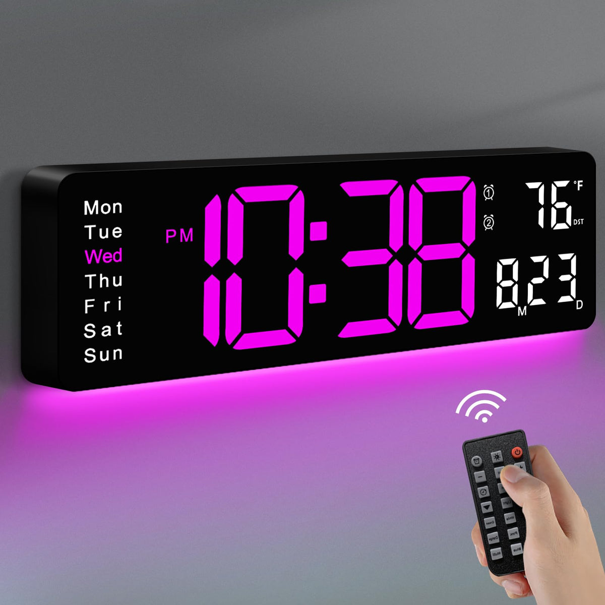 MASHI front display full view showing large readable digits and date