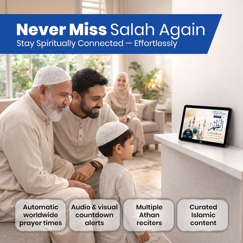 Masjidal side profile highlighting slim design and placement flexibility for home decor