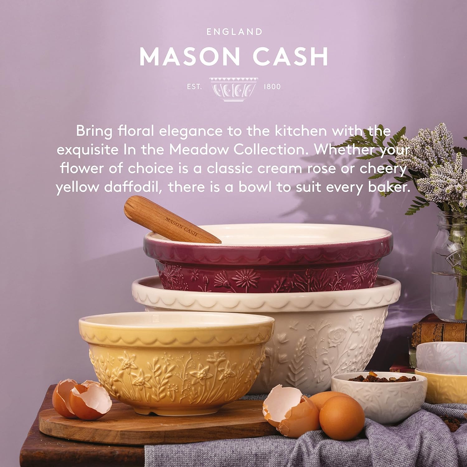 Mason Cash cups in oven to illustrate microwave and oven-safe convenience