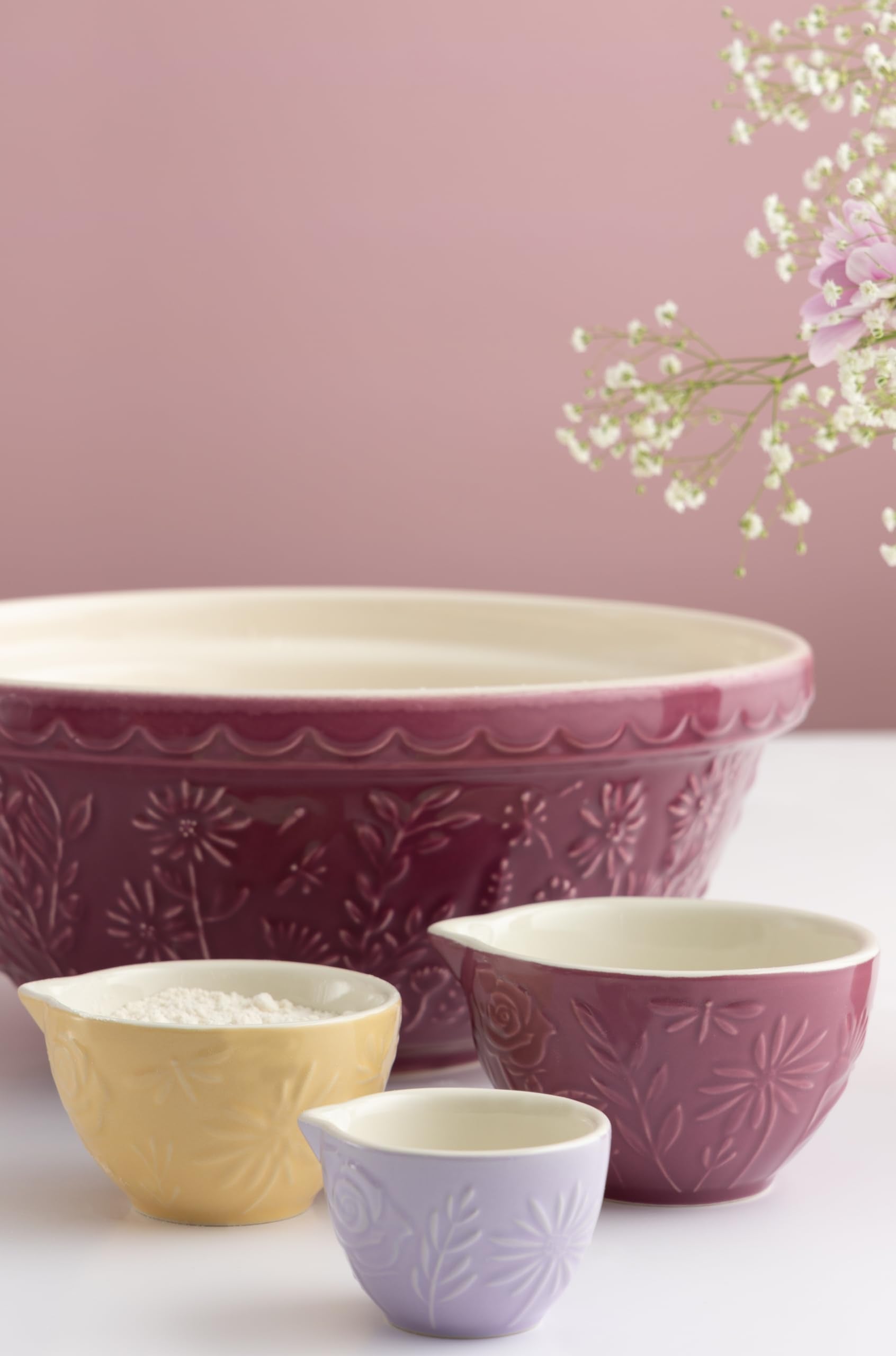 Mason Cash stoneware bowl in oven showing oven-safe usability up to 320°F