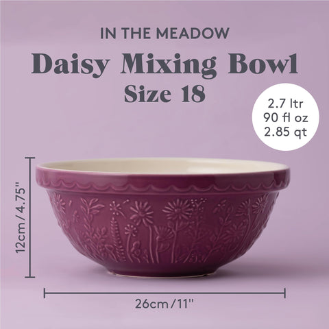 Scalloped rim close-up on Mason Cash bowl demonstrating secure grip while mixing