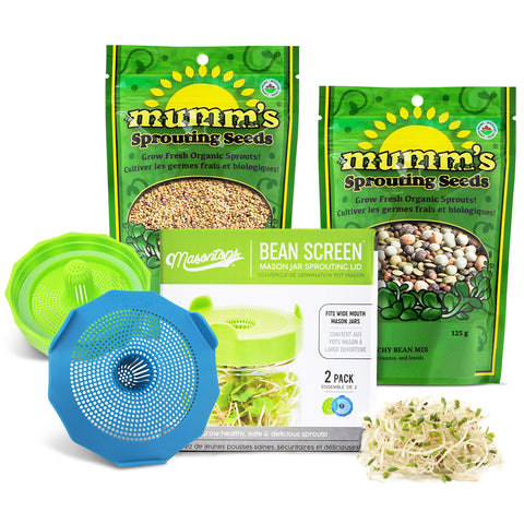 Masontops front packaging showing kit contents and easy setup benefit