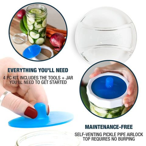 Masontops glass fermentation weight closeup keeping vegetables submerged benefit