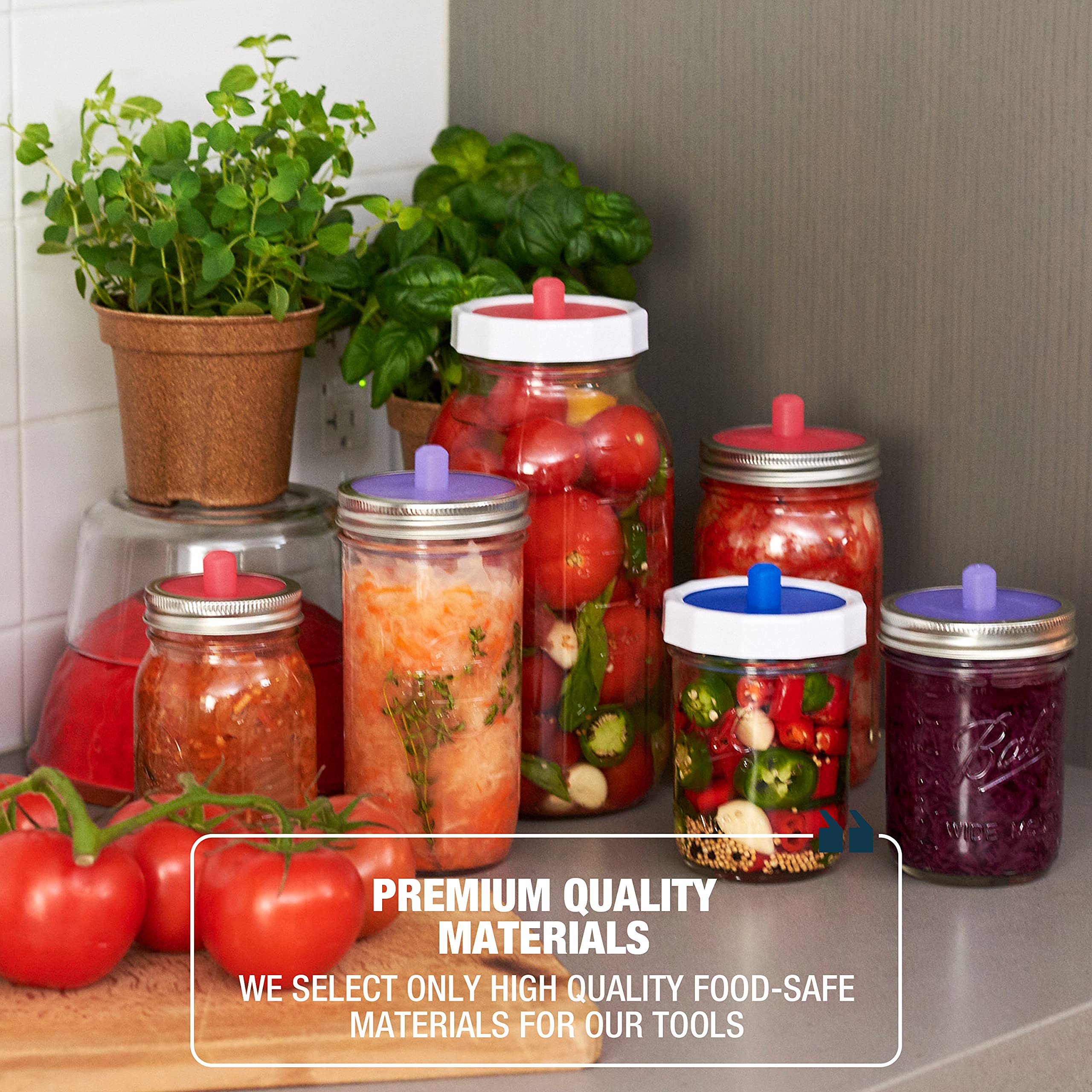 Masontops recipe book open with step photos guiding safe ferments