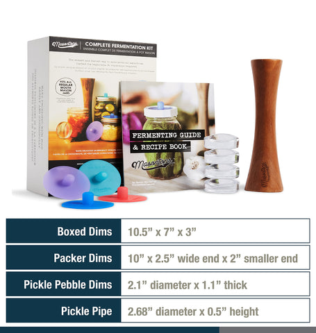 Masontops scale comparison showing jar and tool sizes for planning batches