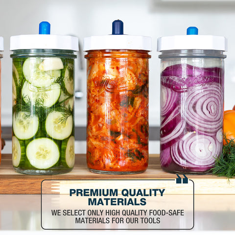 Masontops jar next to hand to show 24oz scale and storage convenience benefit