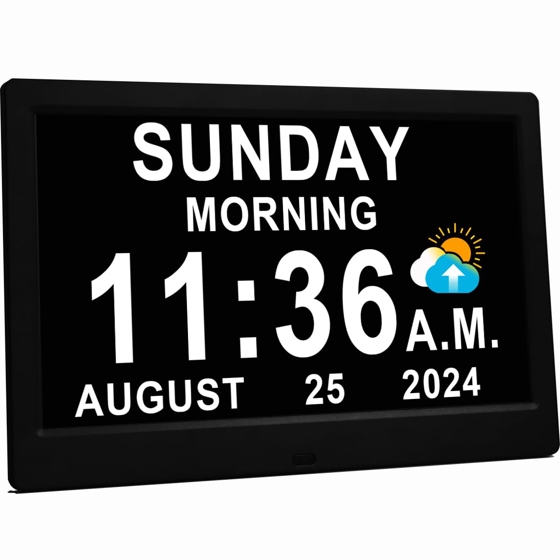 MASSII front display showing large HD time and date for easy reading