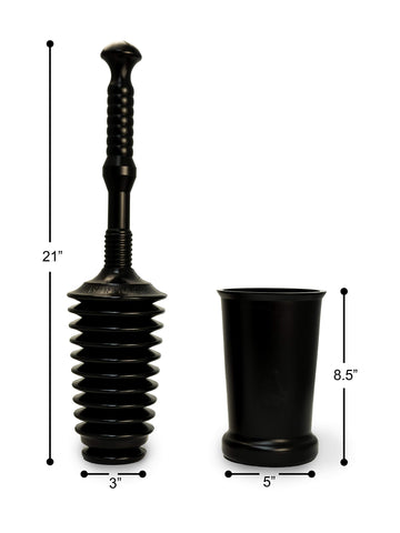 Master Plunger tri-level nozzle angle creating a reliable seal