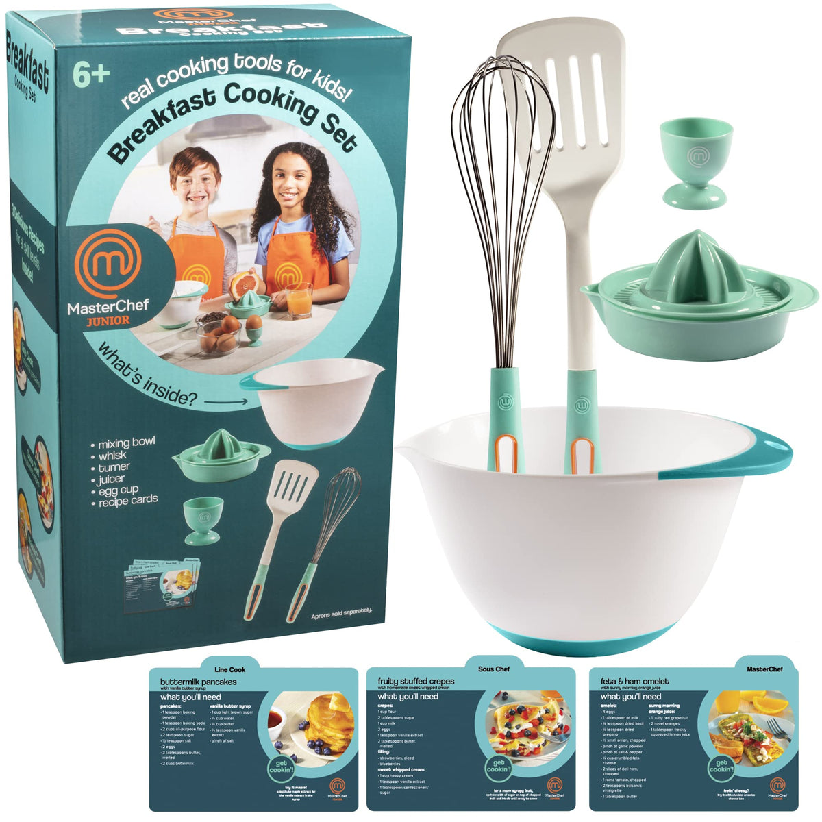 MasterChef Junior front packaging showing set contents and licensed logo for confident gifting