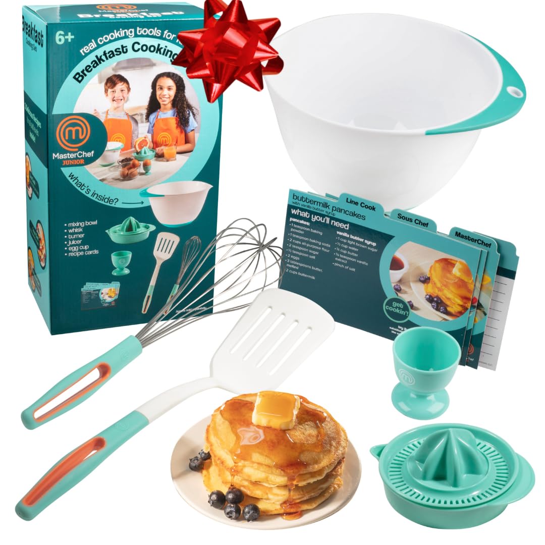 MasterChef Junior lifestyle kitchen scene with child cooking to inspire family bonding