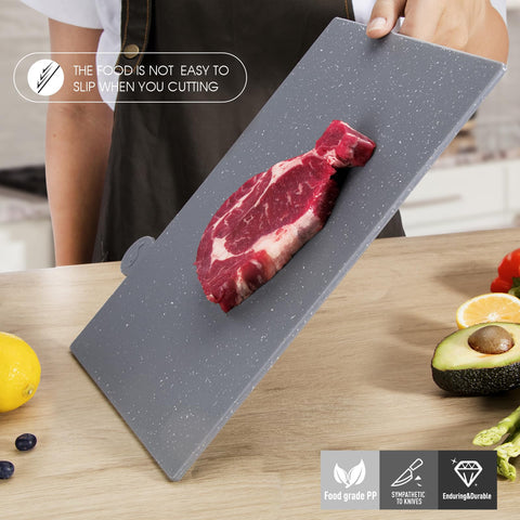 Masthome cutting board in use chopping vegetables for cleanliness