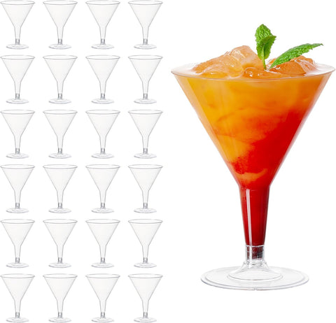 MATANA clear martini glasses front packaging showing full 48-pack and neat presentation