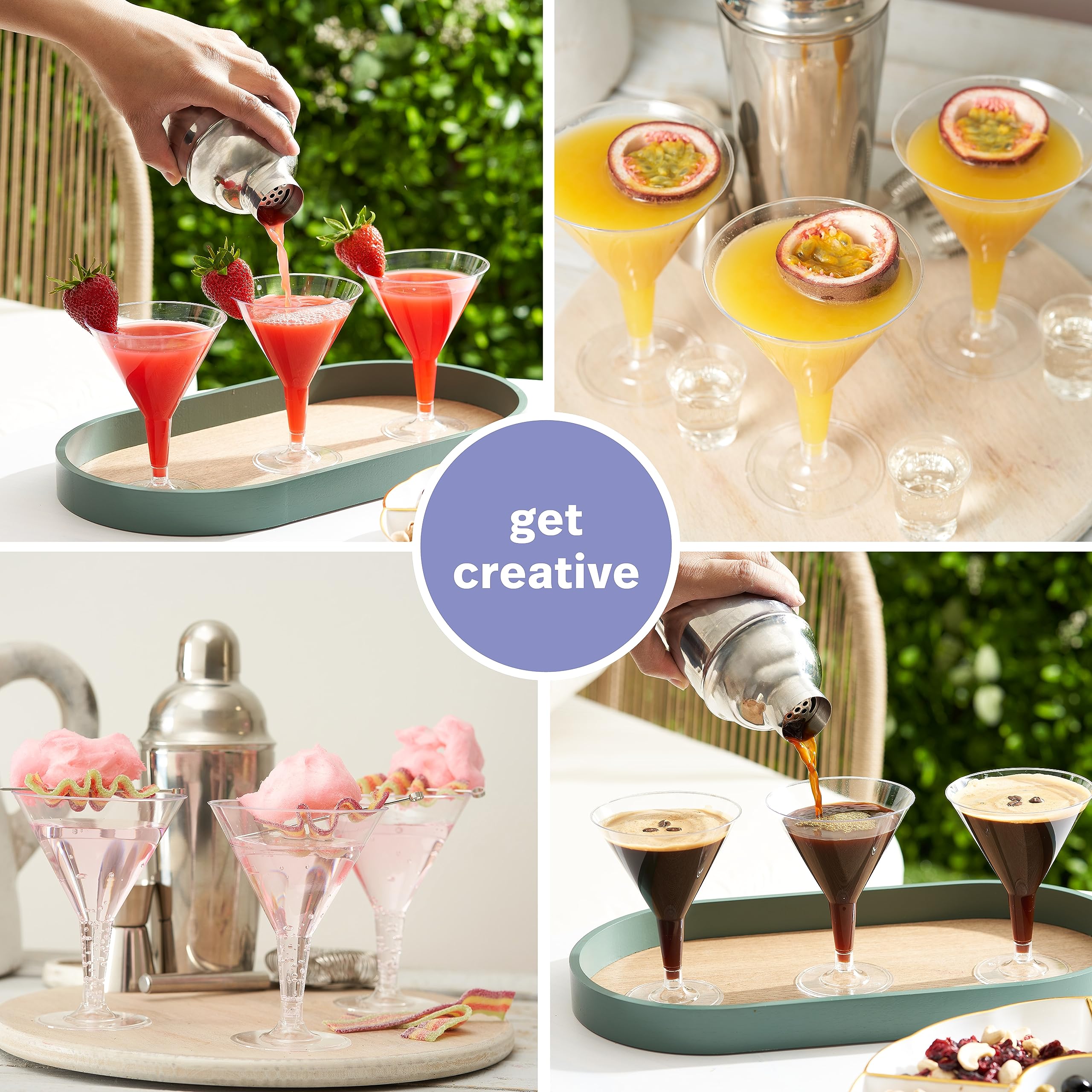 MATANA glasses on outdoor party table illustrating elegant, shatterproof event setup