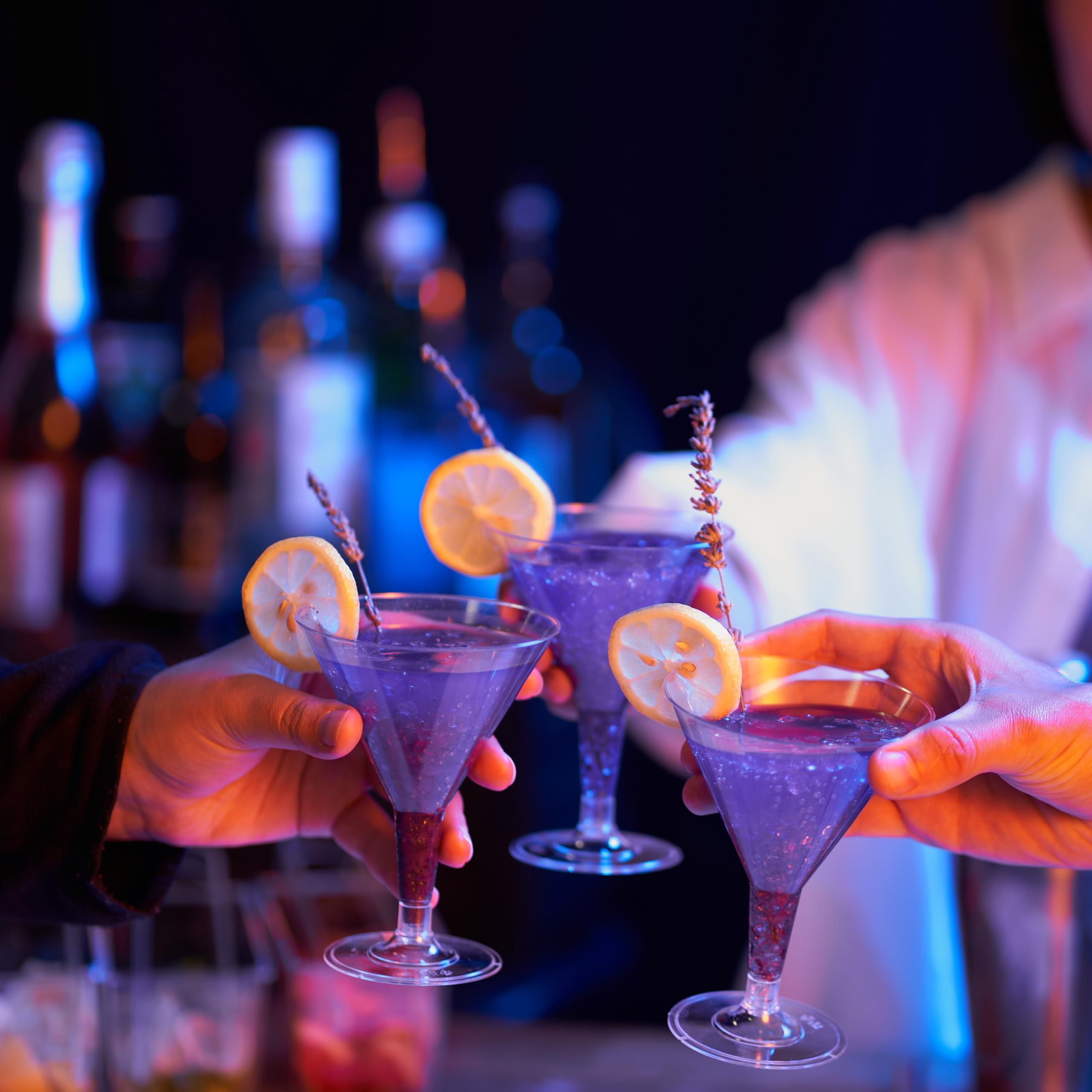MATANA glass filled with Manhattan cocktail showcasing stylish presentation for parties