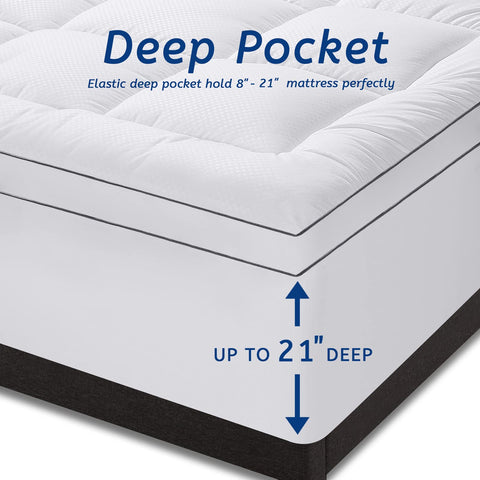 MATBEBY topper on a styled bed illustrating added softness and visual upgrade benefit