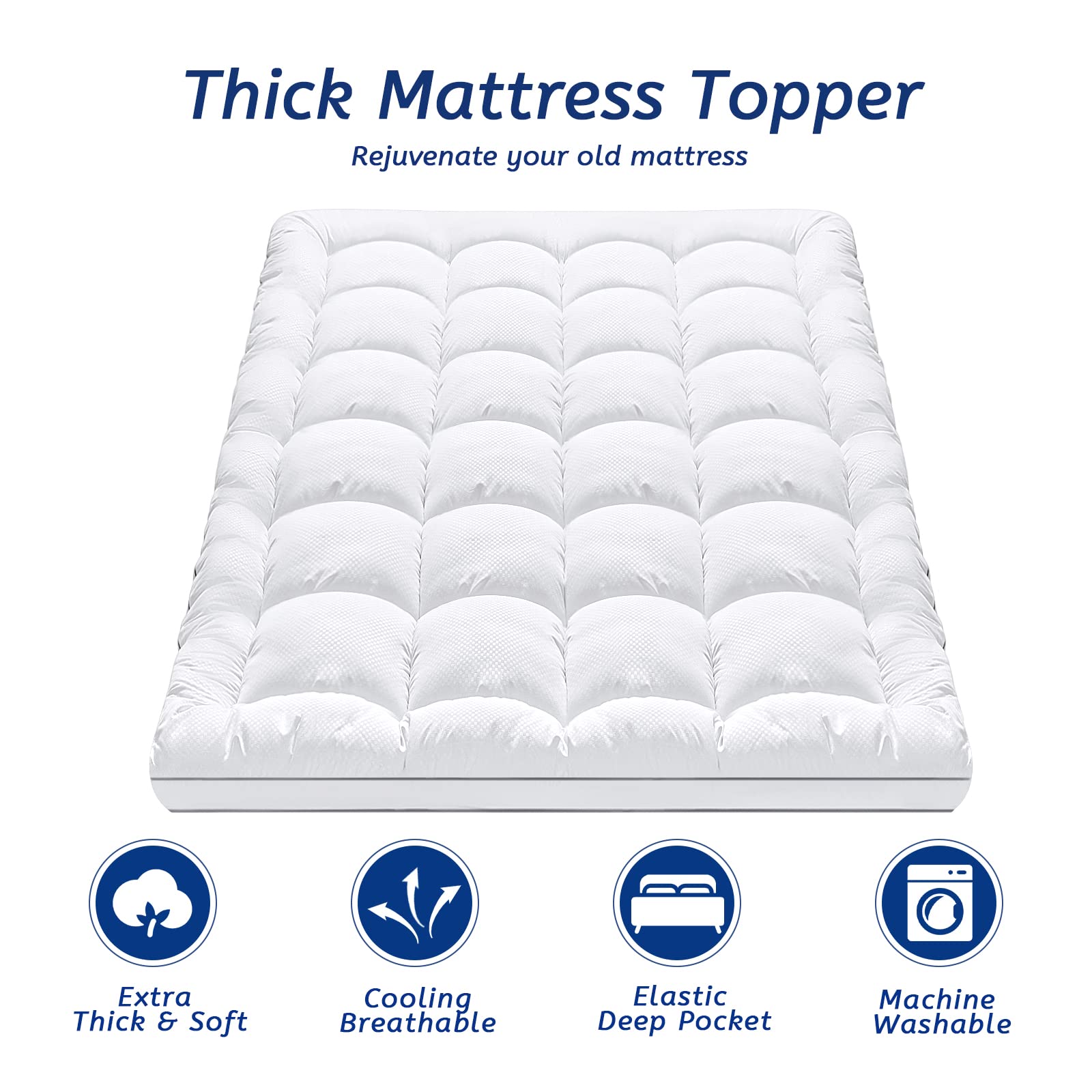 MATBEBY close-up of pillow-top texture highlighting breathable plush comfort
