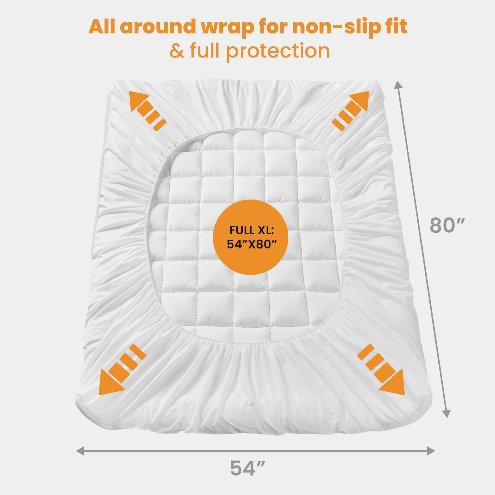 MATBEBY mattress pad in bedroom lifestyle adding softness and protection