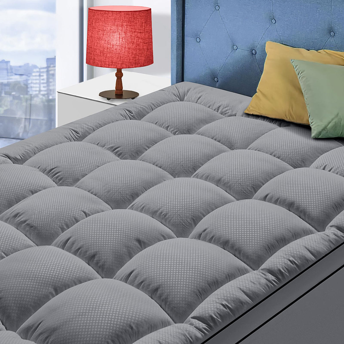 MATBEBY king size front view showing full pillow-top comfort and neat edges for better sleep