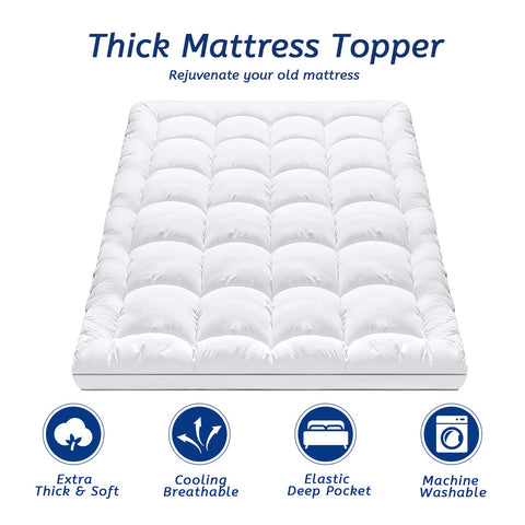 MATBEBY pillow-top close-up highlighting soft loft and breathable surface