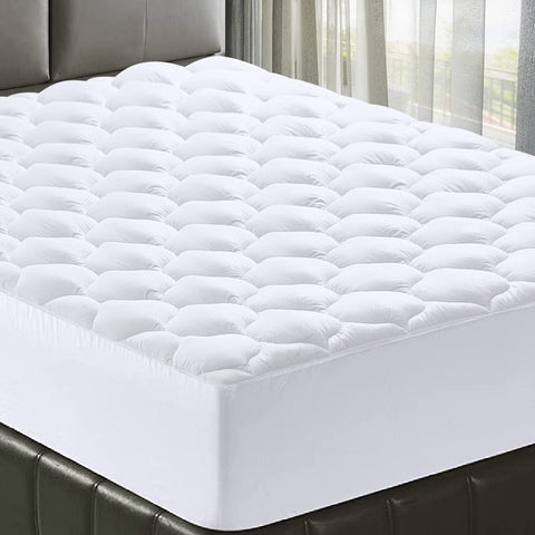MATBEBY side profile showing pillow-top thickness and gentle cushioning benefit