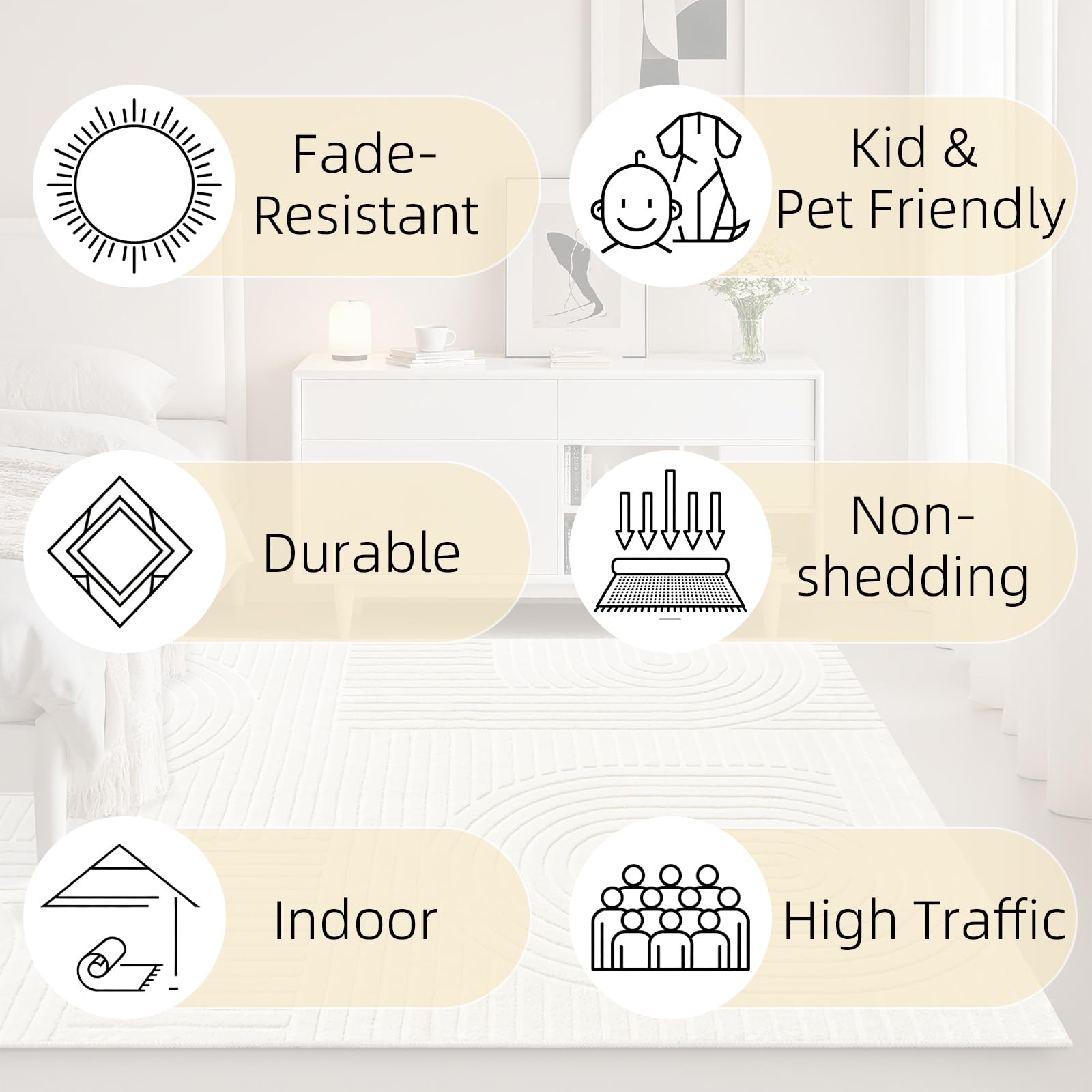 MATIIUI rubber backing detail illustrating non-slip stability benefit