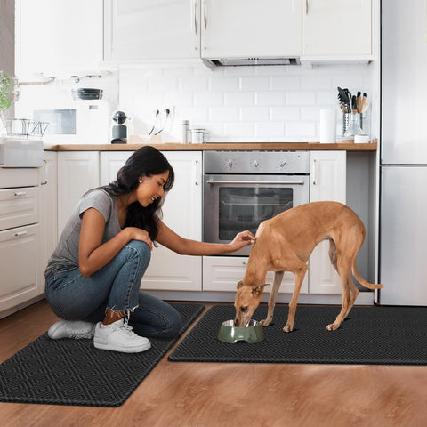 Mattitude two mats styled lifestyle scene showing versatile placement benefits