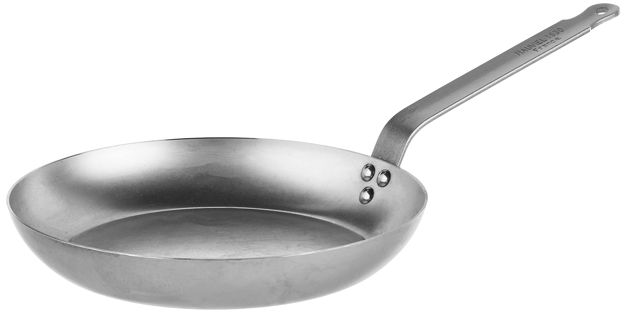 Mauviel interior close-up showing natural patina that improves nonstick benefit