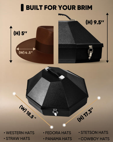 Mavericrest inside-lid mirror detail for quick grooming and hat alignment