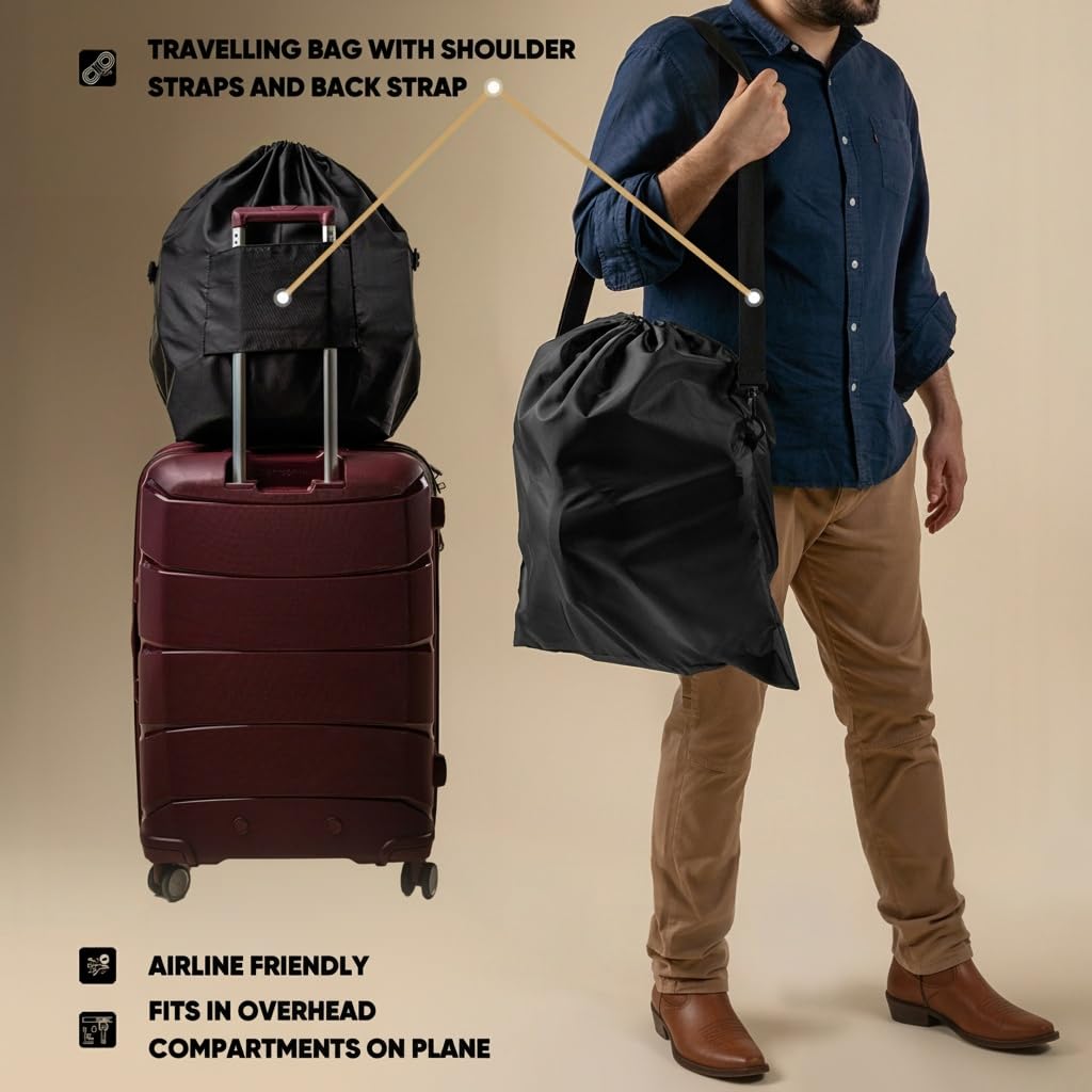 Mavericrest held by hand to show case scale for travel packing decisions