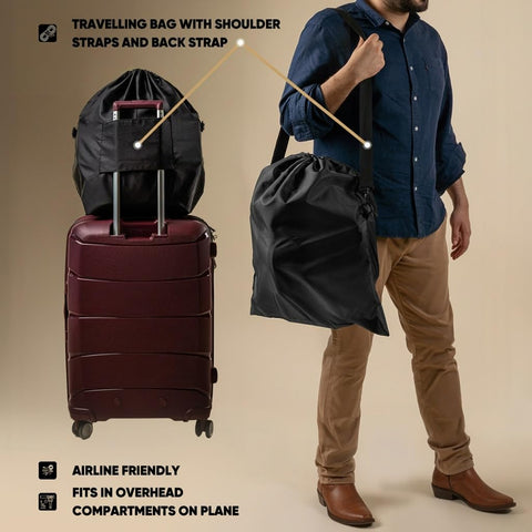 Mavericrest held by hand to show case scale for travel packing decisions