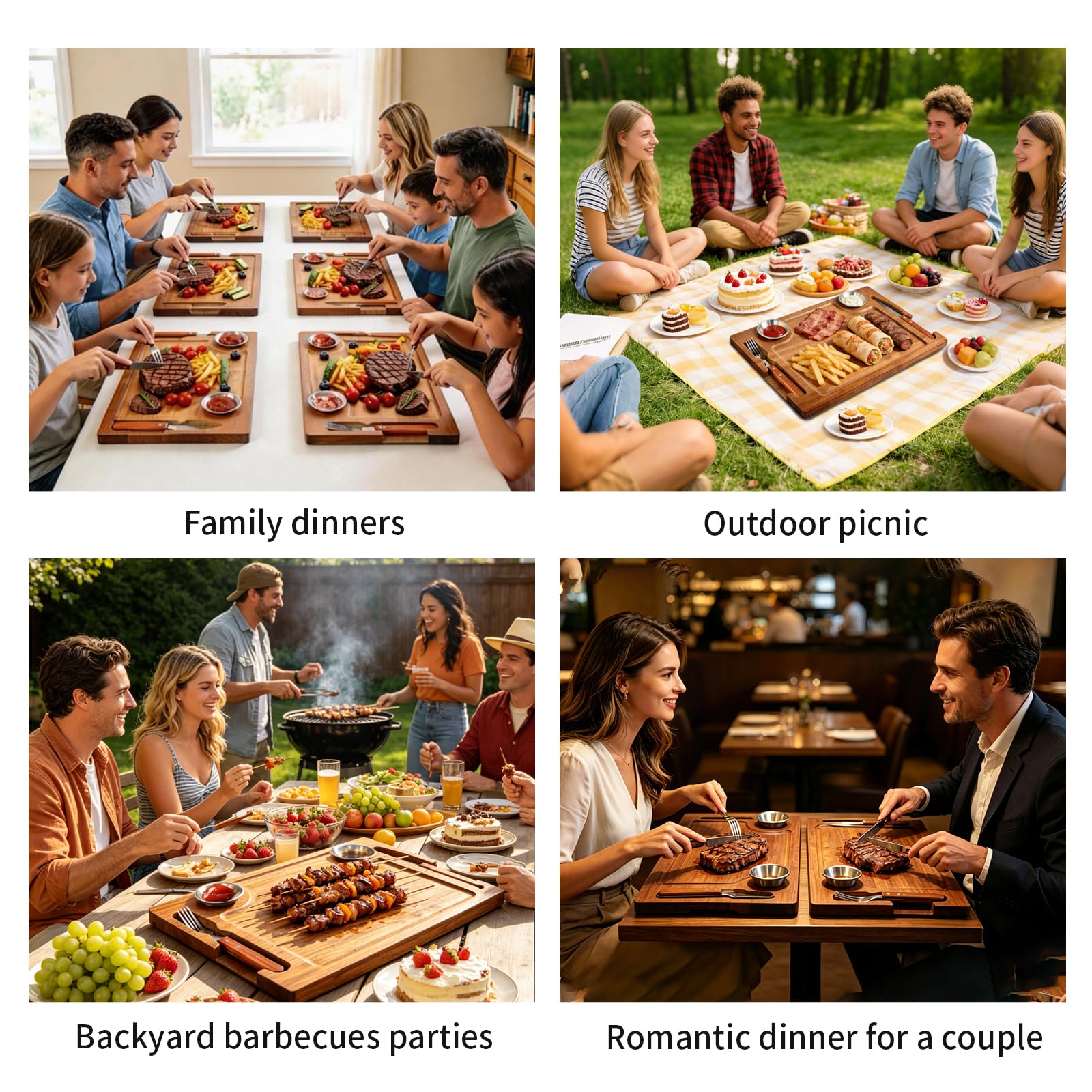 MAVOTER reversible surfaces showing prep side and serving side for dual-use versatility