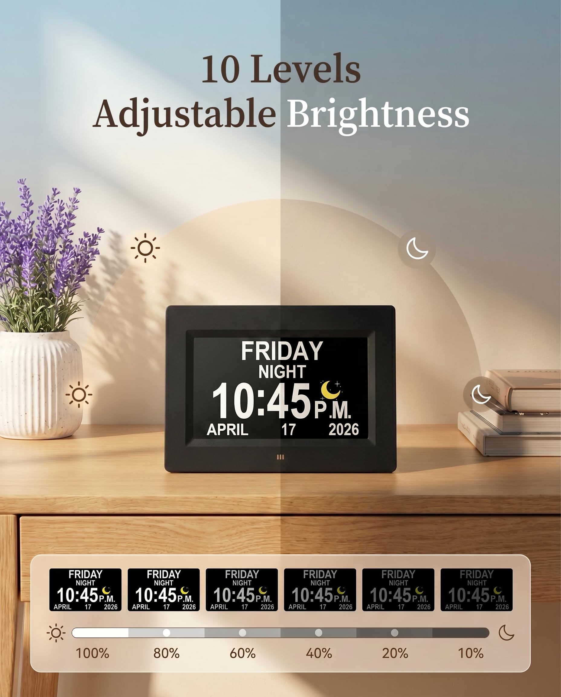 MAXCULUX alarm list screen, enables scheduling of 27 custom reminders