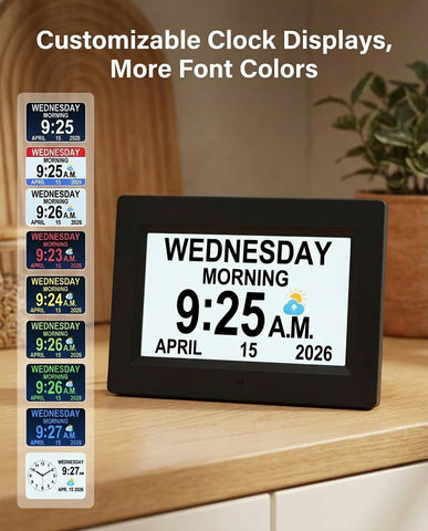 MAXCULUX mounted in living room, provides visible calendar for family spaces