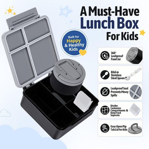 MAXSO open 4-compartment bento tray showing separate sections for balanced meals