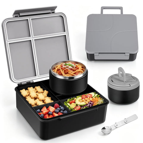 MAXSO front packaging showing full bento set and included thermo, highlights convenience
