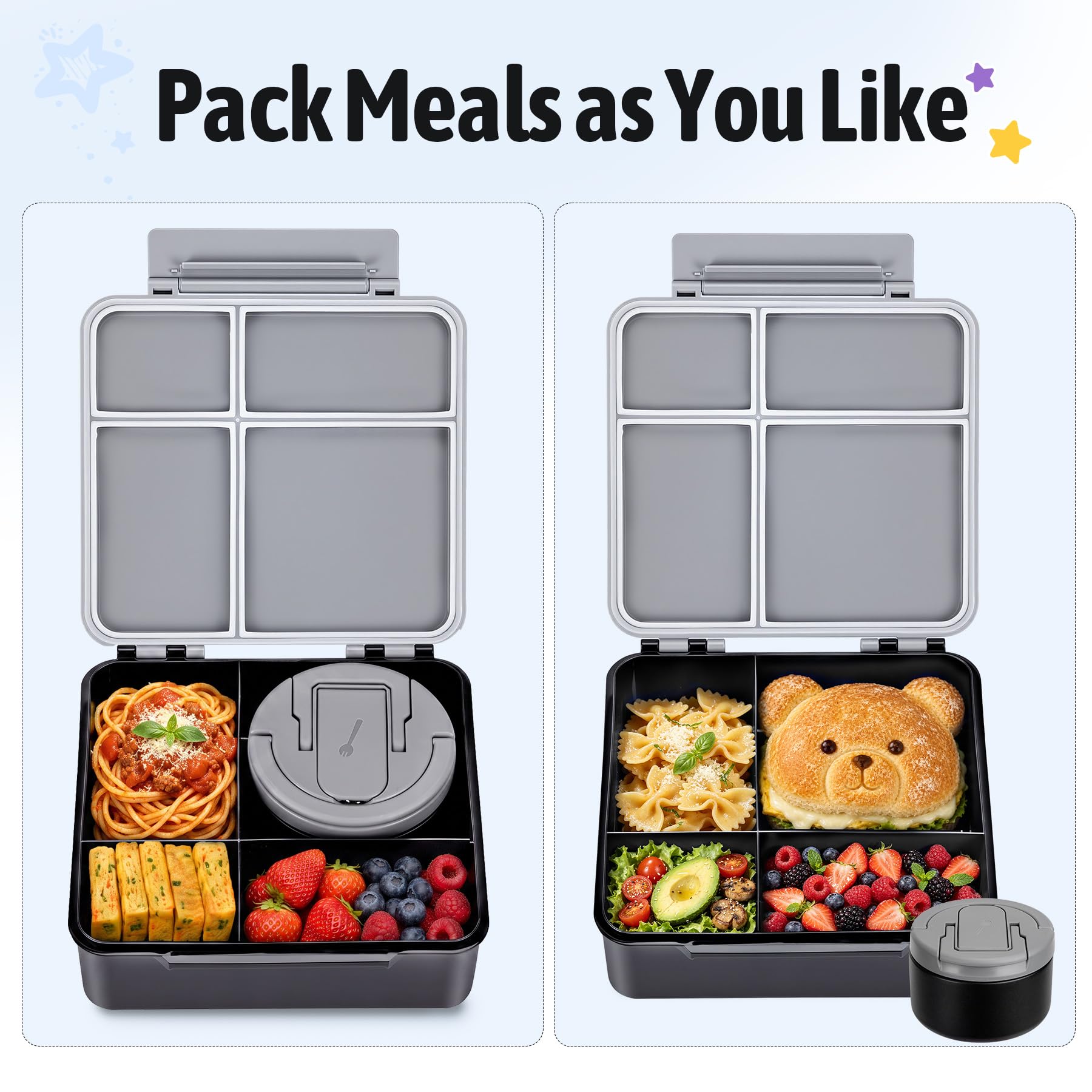 MAXSO removable lids and seals laid out for cleaning, emphasizes dishwasher-safe parts