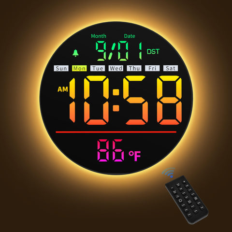 Maxstar front display showing bright time and color options for easy reading