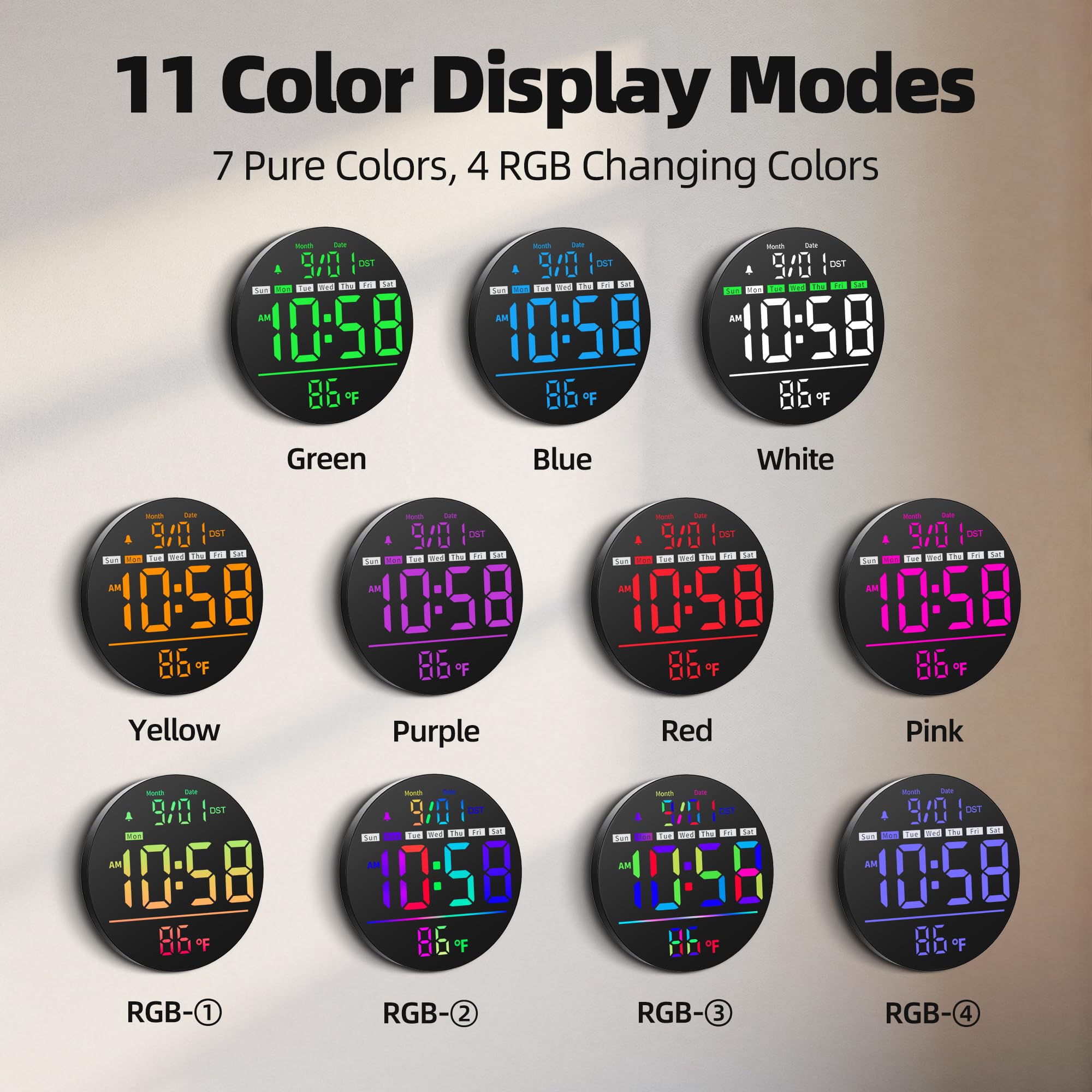 Maxstar remote control and clock showing ease of color and timer adjustments