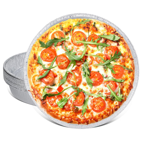 MAXTBEE front view of 12 pack of pans showing size and convenience
