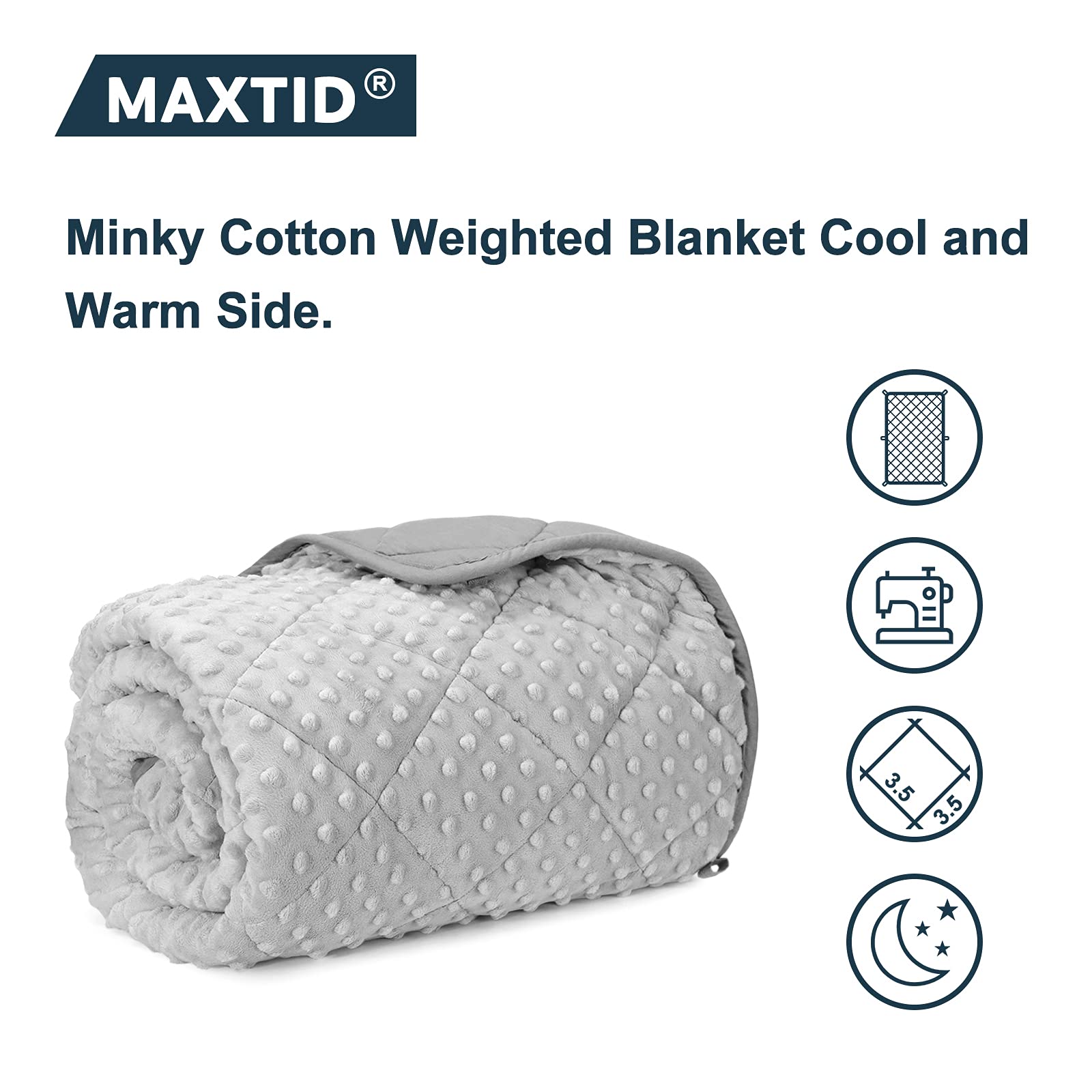 MAXTID minky close-up highlighting plush texture for soothing touch